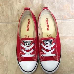 Converse All-Star Ballet Shoes. Red. Size 7.5. GUC